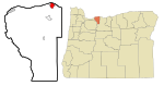 Hood River County Oregon Incorporated and Unincorporated areas Hood River Highlighted